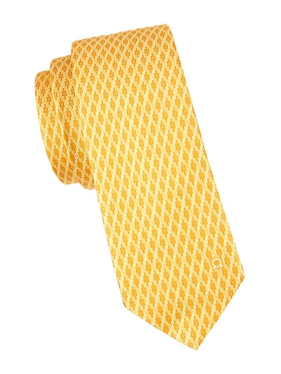 Shop Ferragamo Geometric Dash Silk Tie