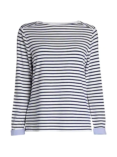 Shop Anne Klein Breton Stripe T-shirt