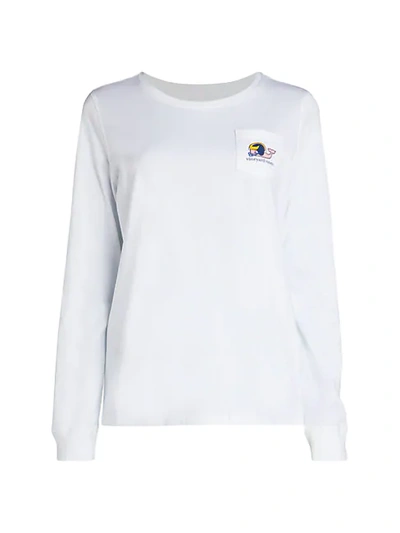 Shop Vineyard Vines Football Whale Pocket Long-sleeve T-shirt