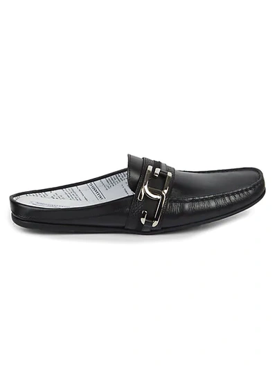 Shop John Galliano Leather Loafer Mules