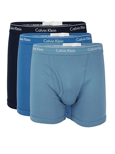 Shop Calvin Klein 3-pack Logo Cotton Boxer Briefs