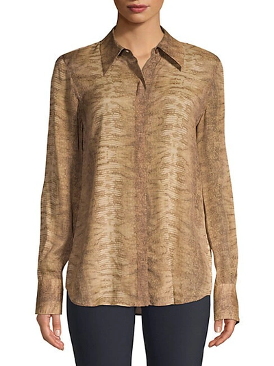 Shop Lafayette 148 Julianne Python Print Shirt