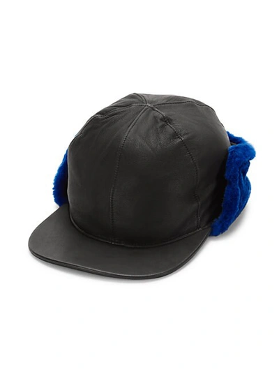 Shop Ugg Faux Fur-lined Shearling Leather Hat