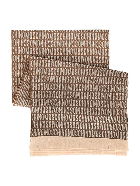 Moschino Logo Design Wool Blanket 