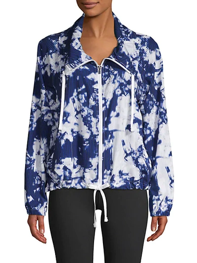 Shop Nanette Lepore Tie-dyed Stand Collar Jacket