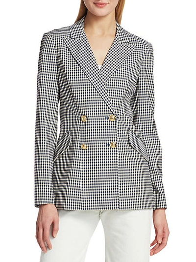 Shop Derek Lam 10 Crosby Rodeo Double-breasted Checker Jacket