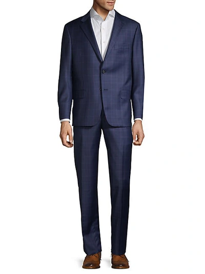 Shop Hickey Freeman Classic-fit Plaid Wool Suit