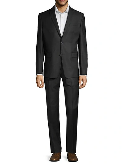 Shop Versace Modern-fit Solid-color Wool Suit