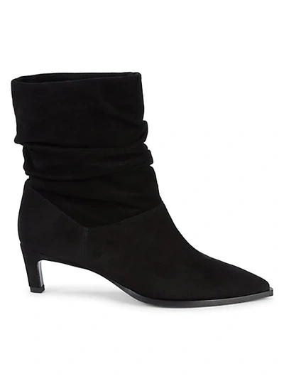 Shop Aquatalia Maddy Ruched Suede Booties
