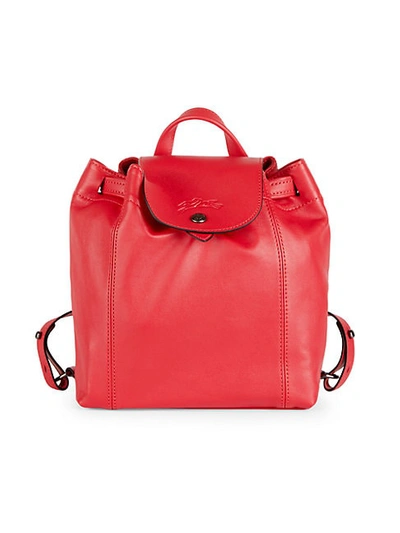 Shop Longchamp Le Pliage Cuir Leather Backpack