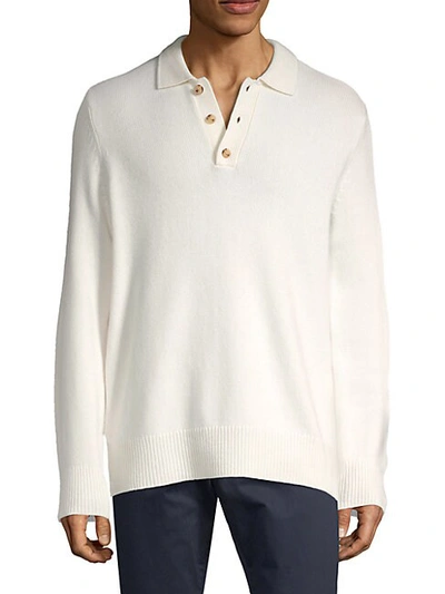 Shop Vince Textured Wool & Cashmere Polo