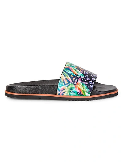 Shop Robert Graham Recon Printed Leather Pool Slides