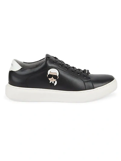 Shop Karl Lagerfeld Leather Low-top Sneakers