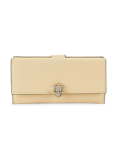 Shop Alexander Mcqueen Pebbled Leather Continental Wallet