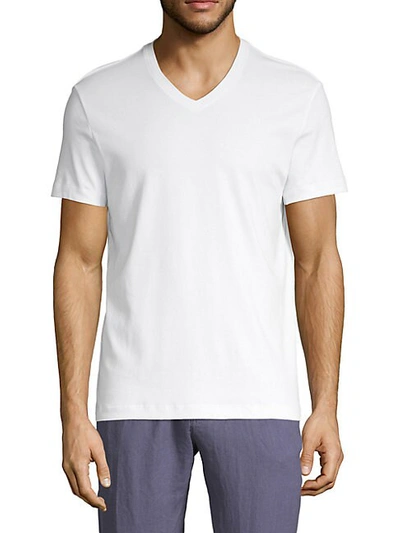 Shop Saks Fifth Avenue Ultraluxe V-neck T-shirt