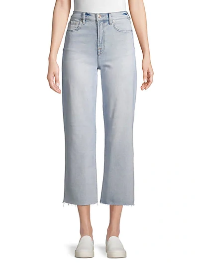 Shop 7 For All Mankind Cropped Wide-leg Jeans
