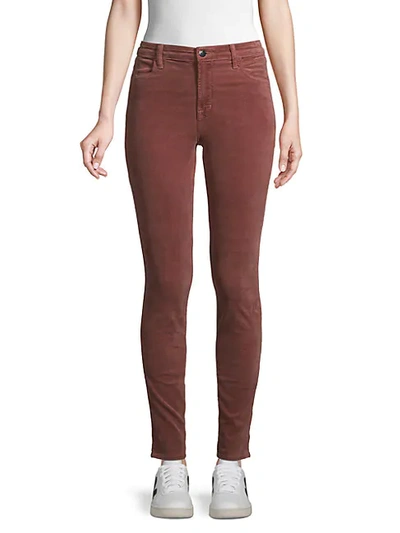 Shop J Brand Maria High-rise Velvet Skinny Jeans