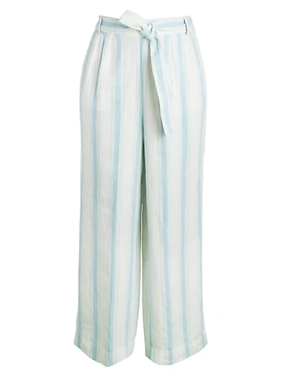 Shop Frame Striped Linen Wide-leg Pants