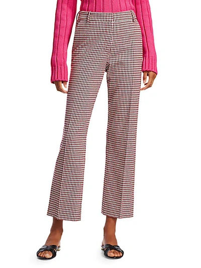 Shop Derek Lam 10 Crosby Galen Checker Cropped Trousers