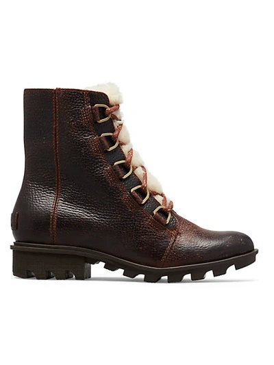 Shop Sorel Phoenix Shearling & Leather Combat Boots
