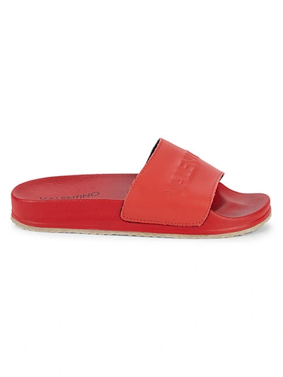 Shop Valentino By Mario Valentino Samantha Leather Pool Slides