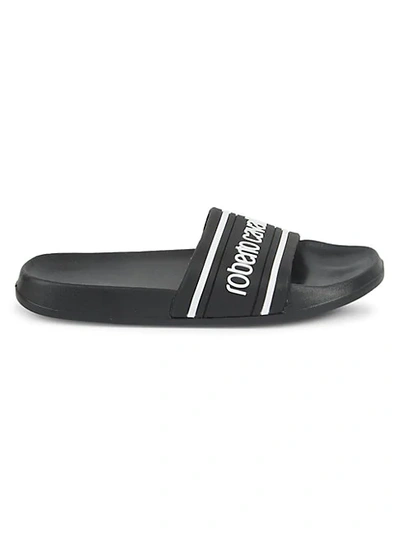 Shop Roberto Cavalli Sport Logo Pool Slides