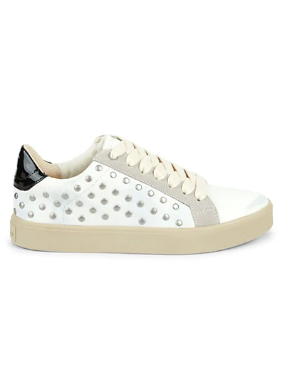 Shop Sam Edelman Esme Studded Mixed-media Sneakers