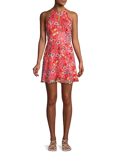 Shop Parker Floral Silk Mini Dress