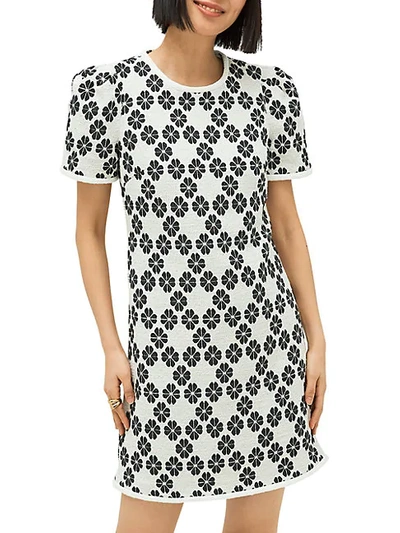 Shop Kate Spade Daisy-print Tweed Shift Dress