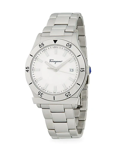 Shop Ferragamo Logo Stainless Steel Bracelet Watch