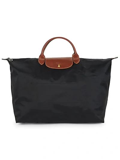 Shop Longchamp Le Pliage Original Leather Travel Bag