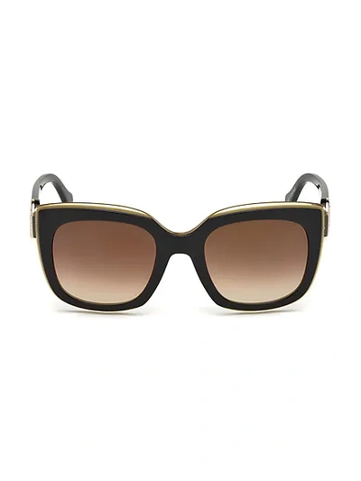 Shop Roberto Cavalli 51 Mm Monogram Crest Square Sunglasses
