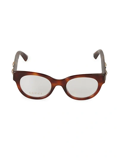 Shop Gucci 48mm Rectangular Optical Glasses