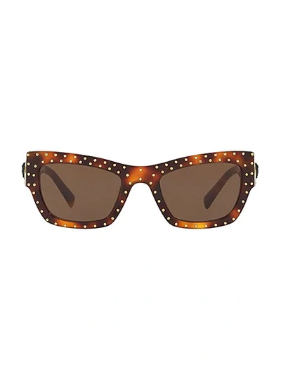 Shop Versace 52mm Rock Icons Havana Tortoise Sunglasses