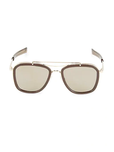 Shop Rag & Bone 54mm Browline Squared Aviator Sunglasses