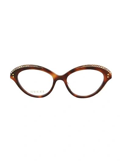 Shop Gucci 51mm Cat Eye Optical Glasses