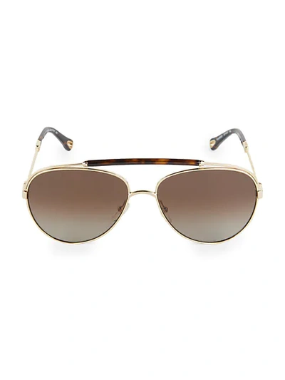 Shop Chloé 51mm Aviator Sunglasses