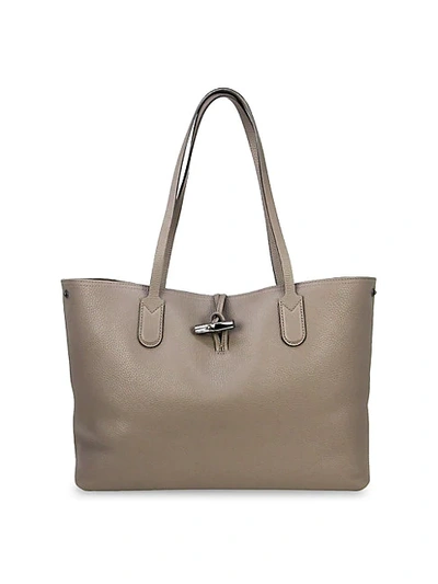 Shop Longchamp Roseau Leather Tote