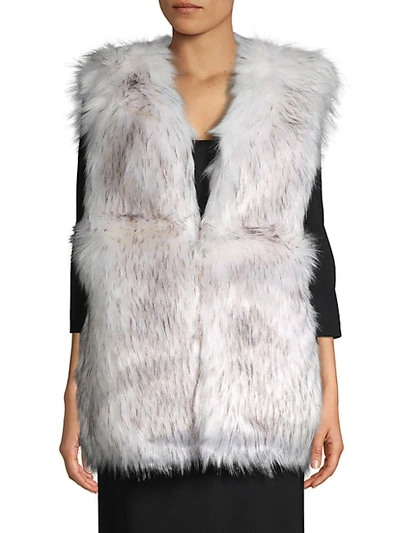 Shop La Fiorentina V-neck Faux Fur Vest