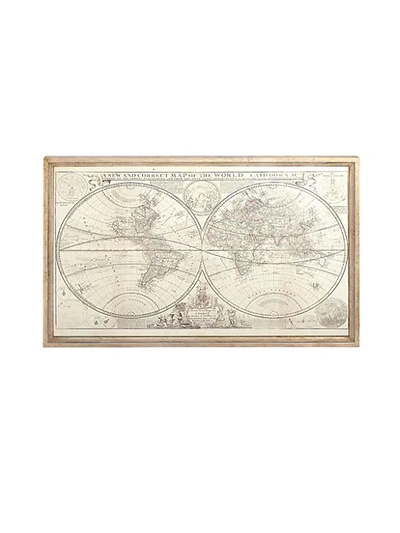 Shop Uma Traditional Polished Wooden Map Of The World Wall Art