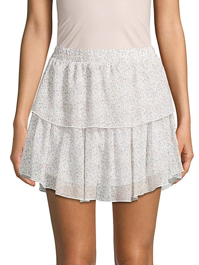 Shop Supply & Demand Floral-print Tiered Mini Skirt