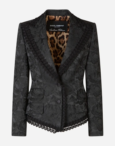 Shop Dolce & Gabbana Single-breasted Brocade Jacket