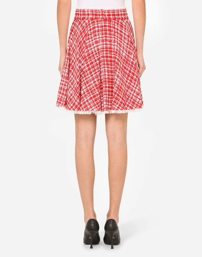 Shop Dolce & Gabbana Tweed Circle Miniskirt