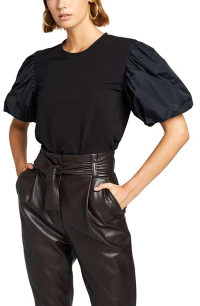 Shop A.l.c Cassandra Balloon Sleeve T-shirt In Black