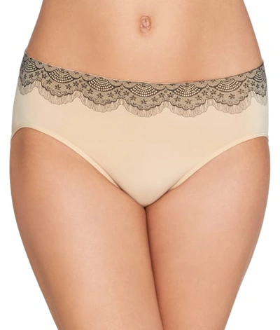 Shop Bali One Smooth U Hi-cut Brief In Printed Lace,nude