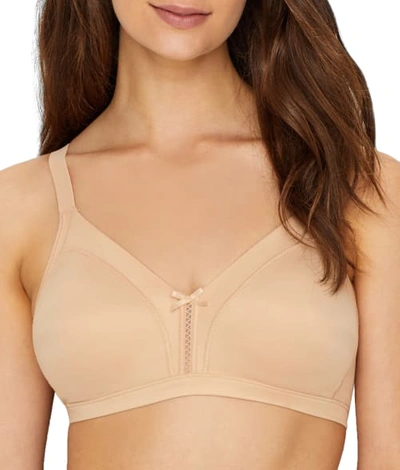 Shop Bali Double Support Soft Touch Wire-free Bra In Soft Taupe