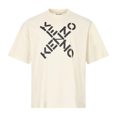 Shop Kenzo T-shirt Jersey In Cream