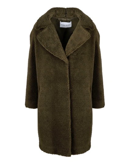Shop Stand Studio Camille Cocoon Coat In Green