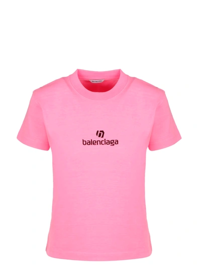 Shop Balenciaga Sponsor Small Fit T-shirt In Pink & Purple