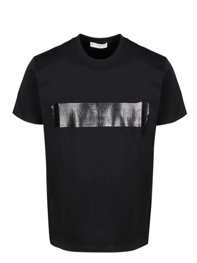 Shop Givenchy Rubber Logo Tape T-shirt In Black